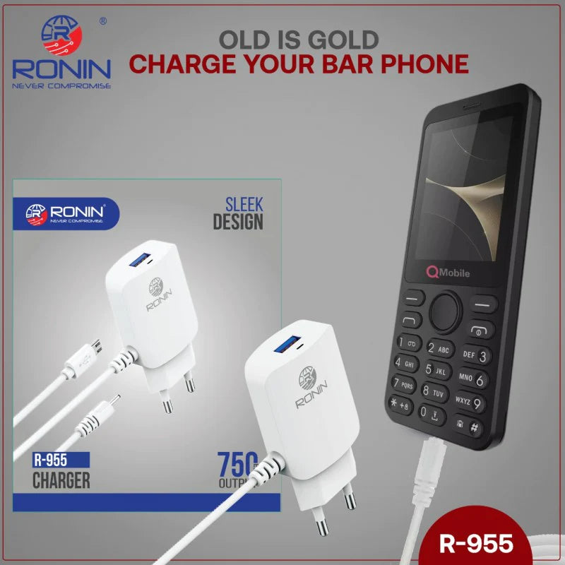 Ronin R-955 Sleek Design Charger 750 mAh with Nokia Cable Ronin R-955 Sleek Design Charger 750 mAh with Nokia Cable